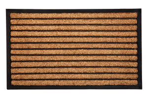 Stripes Rubber Bordered Coir Door Mat - Floorsome - Door Mat