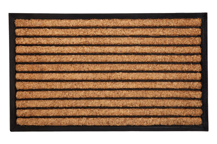 Stripes Rubber Bordered Coir Door Mat