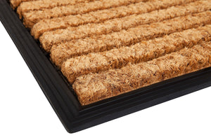 Stripes Rubber Bordered Coir Door Mat - Floorsome - Door Mat