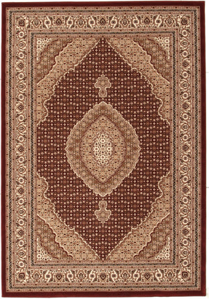 Stunning Formal Oriental Design Rug Red - Floorsome - Traditional