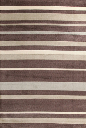 Stylish Stripe Rug Brown Beige - Floorsome - Modern