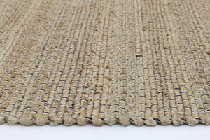 Taj Black Natural Basket Weave Jute Rug - Floorsome - Natural