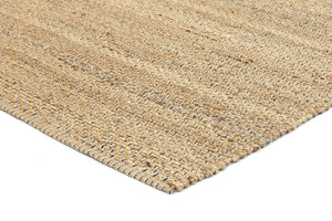 Taj Black Natural Basket Weave Jute Rug - Floorsome - Natural