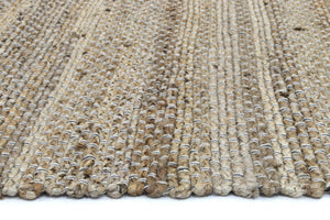 Taj Grey Natural Basket Weave Jute Rug - Floorsome - Natural