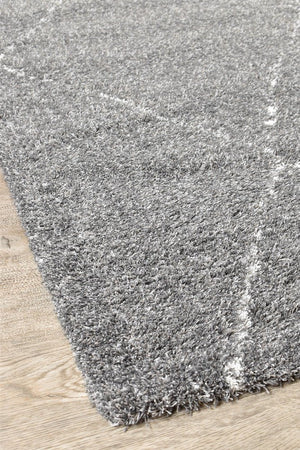 Tango Diamond Grey 74313 690 Shaggy Rug - Floorsome - SHAGGY