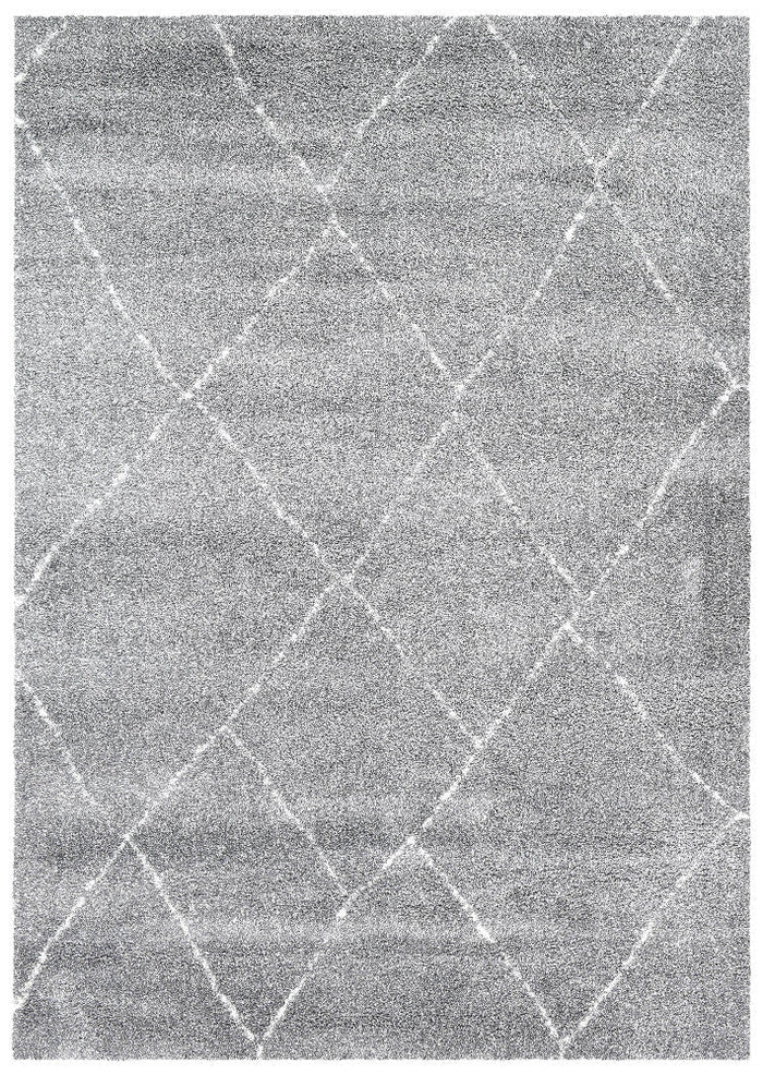 Tango Diamond Grey 74313 690 Shaggy Rug