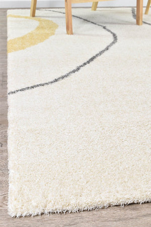 Tango Ripple Cream 74312 060 Shaggy Rug - Floorsome - SHAGGY