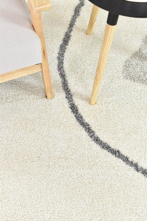 Tango Ripple Cream 74312 060 Shaggy Rug - Floorsome - SHAGGY