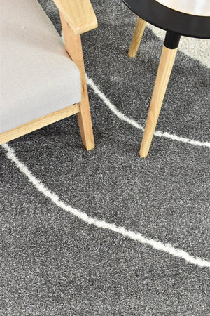 Tango Ripple Grey 74312 690 Shaggy Rug - Floorsome - SHAGGY