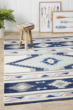 Tanzania Kizigo Navy Rug - Floorsome - Modern