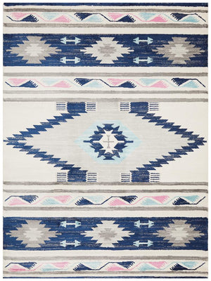 Tanzania Kizigo Navy Rug - Floorsome - Modern