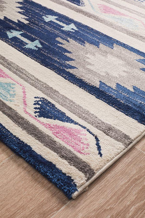 Tanzania Kizigo Navy Rug - Floorsome - Modern