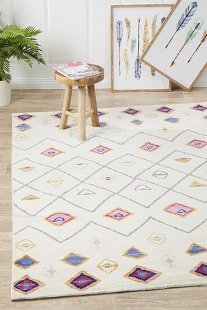 Tanzania Muhesi White Rug - Floorsome - Modern