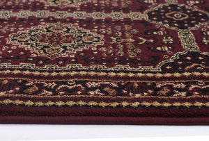 Traditional Afghan Design Rug Burgundy Red - Floorsome - Traditional