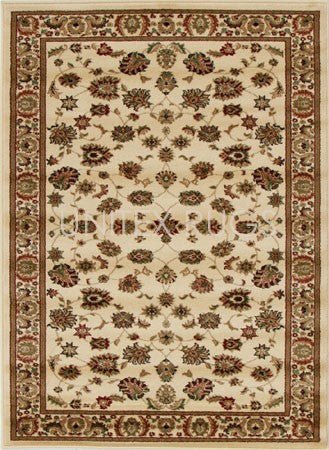 Traditional Floral Design Rug Ivory