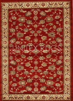 Traditional Floral Design Rug Red - Floorsome - Traditional