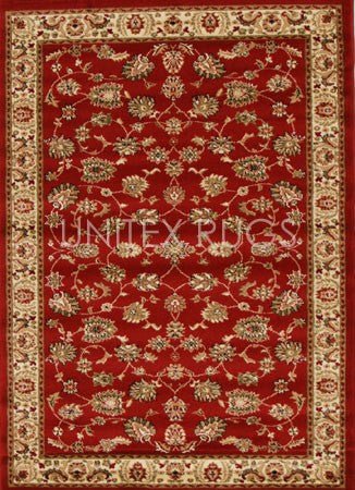 Traditional Floral Design Rug Red