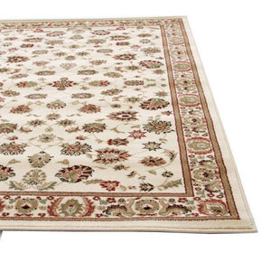 Traditional Floral Design Runner Rug Ivory - Floorsome - Traditional