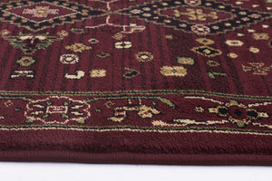 Traditional Shiraz Design Rug Burgundy Red - Floorsome - Traditional