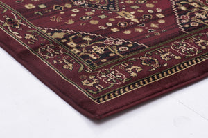 Traditional Shiraz Design Rug Burgundy Red - Floorsome - Traditional