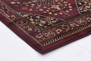 Traditional Shiraz Design Runner Rug Burgundy Red - Floorsome - Traditional