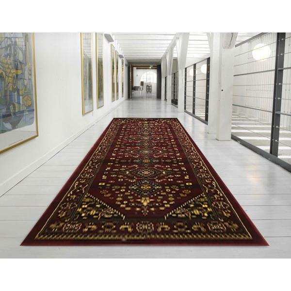 Traditional Shiraz Design Runner Rug Burgundy Red