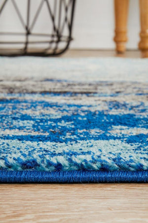 Transpose Blue Transitional Runner Rug - Floorsome - Modern