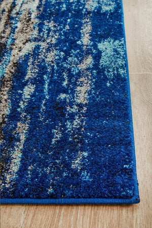 Transpose Blue Transitional Runner Rug - Floorsome - Modern