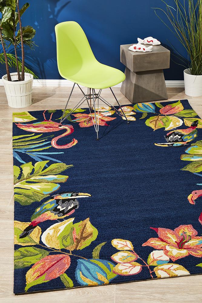 Tropical Garden Stunning Indoor Outdoor Rug