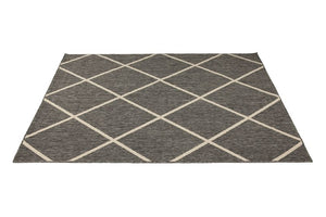 Tucson Grey Diamond Pattern Polypropylene Outdoor Rug - Floorsome - Outdoor Rugs