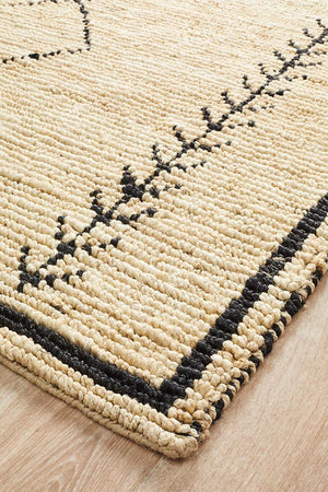 Tumu Hand Woven Tribal Jute Rug - Floorsome - Natural