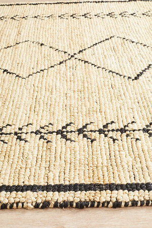 Tumu Hand Woven Tribal Jute Rug - Floorsome - Natural