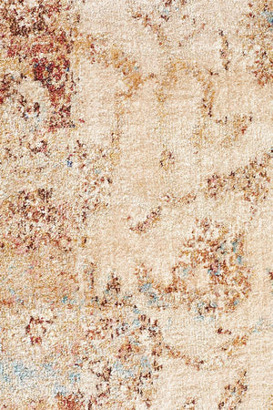 Tuskany Stunning Designer Rug Ivory Rust - Floorsome - Modern