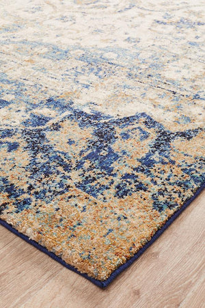 Venice Stunning Designer Rug Ivory Blue - Floorsome - Modern