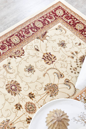 Vienna 84 Cream Red - Floorsome - TRADITIONAL