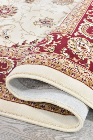 Vienna 84 Cream Red - Floorsome - TRADITIONAL