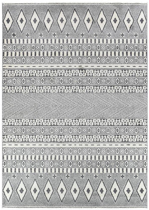 Vision 343 Light Grey Cream Rug - Floorsome - MODERN