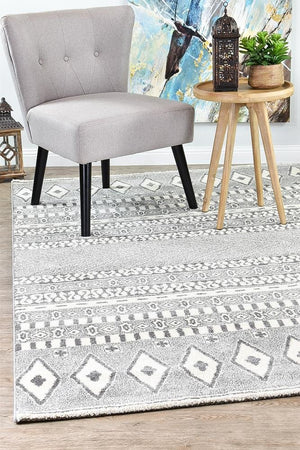 Vision 343 Light Grey Cream Rug - Floorsome - MODERN