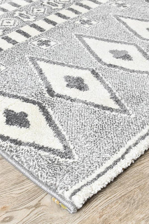 Vision 343 Light Grey Cream Rug - Floorsome - MODERN