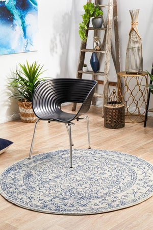 Whisper White Transitional Round Rug - Floorsome - Modern