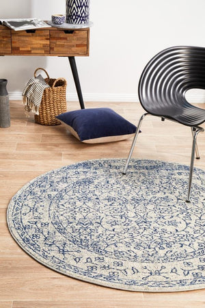 Whisper White Transitional Round Rug - Floorsome - Modern