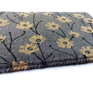 Wild Flowers 100% Coir Thick Door Mat - Floorsome - Door Mat