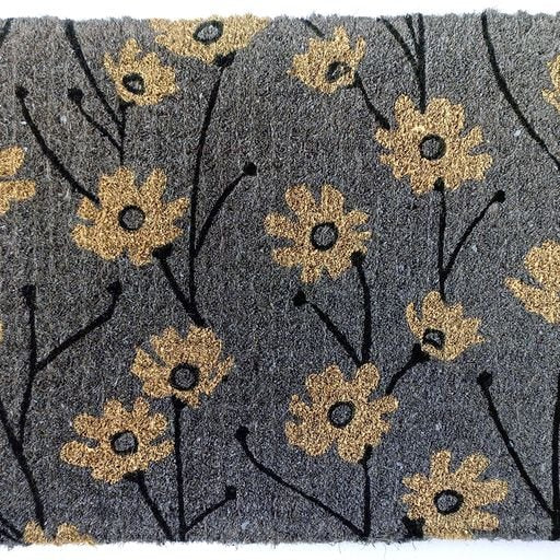 Wild Flowers 100% Coir Thick Door Mat