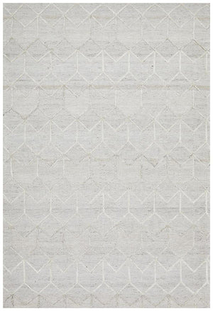 Winter Grey Brush Modern Rug - Floorsome - Modern