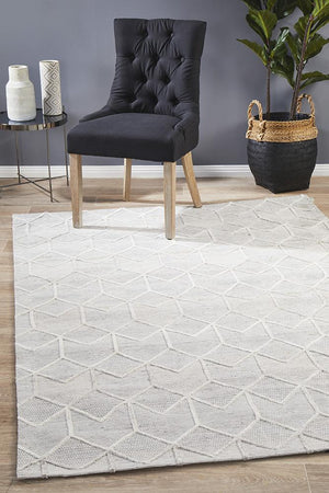 Winter Grey Brush Modern Rug - Floorsome - Modern