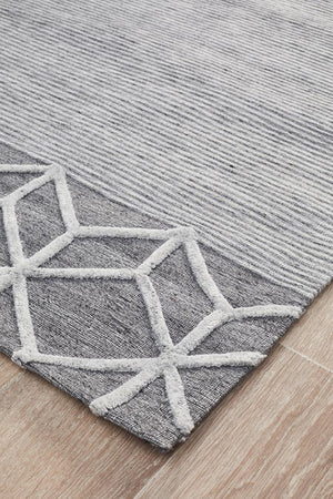 Winter Grey Pulse Modern Rug - Floorsome - Modern