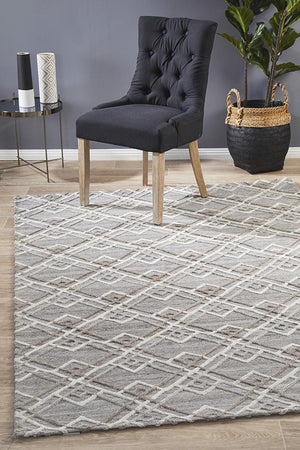 Winter Silver Stream Modern Rug - Floorsome - Modern