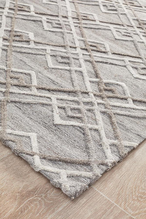 Winter Silver Stream Modern Rug - Floorsome - Modern