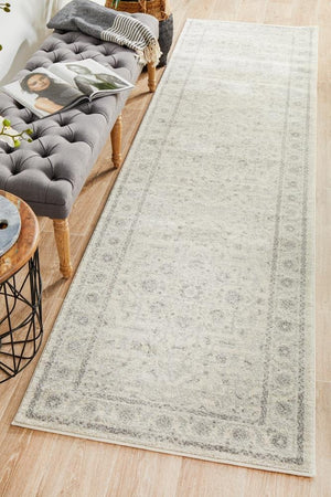 Winter White Transitional Runner Rug - Floorsome - Modern