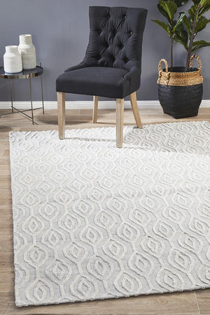 Winter Wish White Modern Rug - Floorsome - Modern